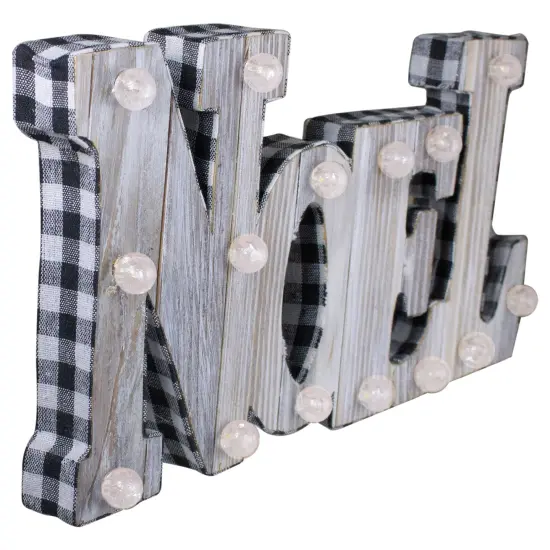 Northlight Lighted 3D Wooden "NOEL" Christmas Decoration - 17" Brown {4}