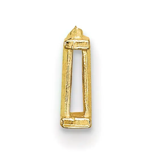 14K Gold Airline Narrow Tapered Baguette Head 2x3.25mm {2}