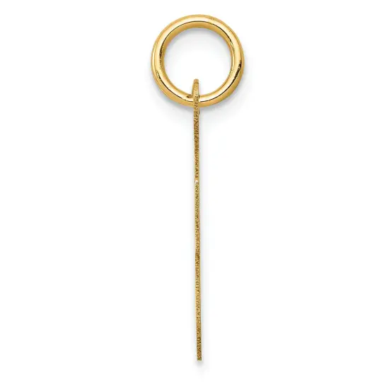 14K Yellow Gold Medium Script Initial Letter F Charm Jewerly 19mm x 10mm {3}