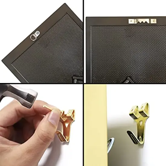 276pcs Picture Hanging Kit, Picture Hanger Assortment, Heavy Duty Frame Hooks with Nails, Hanging Wire, Screw Eyes, D Ring and Sawtooth Hardware for Frames Mounting {4}