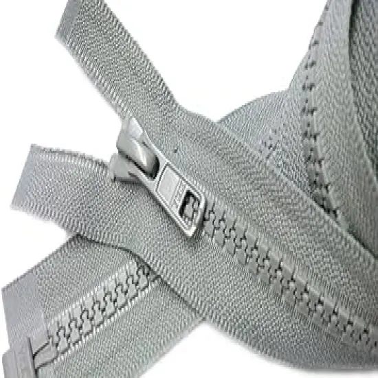 YKK Sport Separating Zipper 24 Inch Color Pearl Grey #577 Vislon Jacket Zip YKK #5 Molded-Made in USA {1}