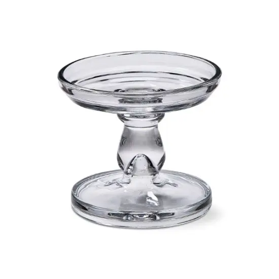 Lana Reversible Taper & Pillar Candle Holder Small - Clear {1}