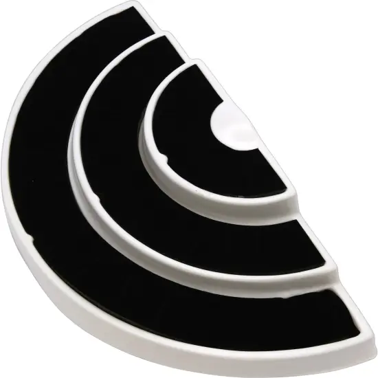 New 36 Slot 3 Tier Black/White Ring Display Foam Jewelry Stand {1}