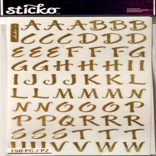 Sticko Large Gold Letters Metallic Stickers {1}