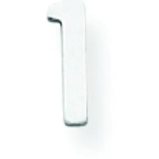 14K White Gold Number 1 8mm {1}