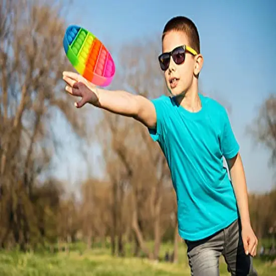 eZthings Heavy Duty Stress Relief Sensory Toy - Push Bubble Fidget Toys for Kids and Adults Pinky {5}