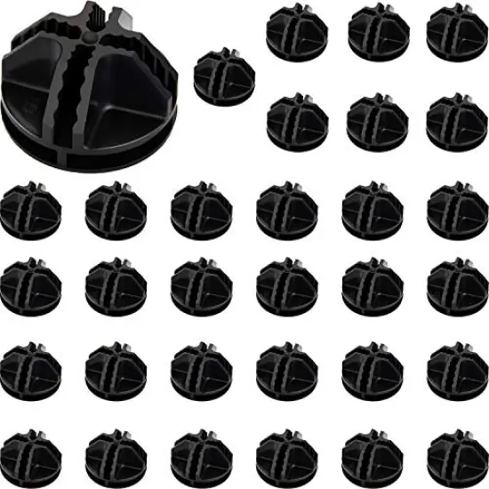 Cube Connectors Plastic Storage Cube Connectors Wire Cube Connectors Organizer ABS Connectors for Modular Closet Storage Organizer and Wire Shelf (Black,32 Pieces) {1}
