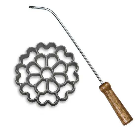Rosette Bunuelos Mold with Handle, Spanish Shape 4 x 0.9 Inches {1}
