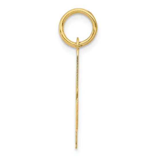 14K Yellow Gold Medium Script Initial Letter A Charm Jewerly 19mm x 11mm {3}