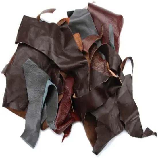 2-Lb Assorted Leather Scraps. Great for Crafts {1}