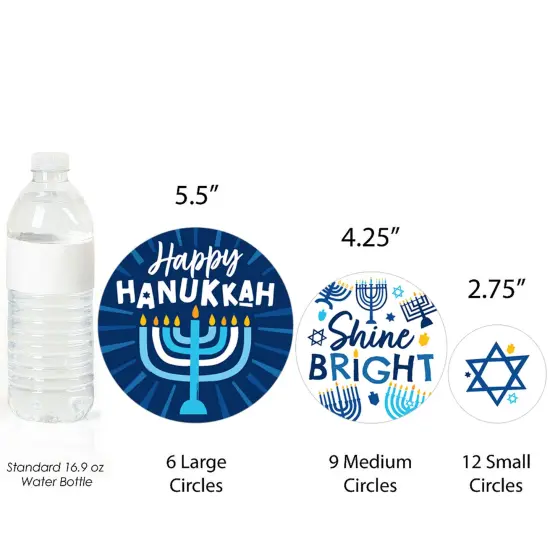 Big Dot of Happiness Hanukkah Menorah - Chanukah Holiday Party Giant Circle Confetti - Party Decorations - Large Confetti 27 Count {4}