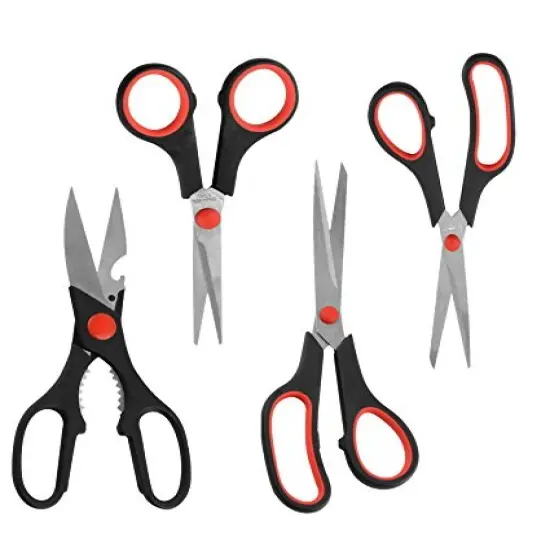 eZthings Scissors Set for Home Crafts and Arts or Office Cutting Projects (Multipurpose Scissors) {1}