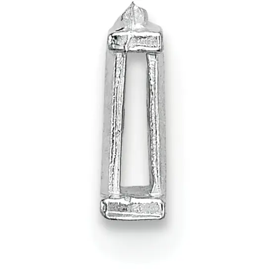 14K WG Airline Narrow Tapered Baguette Head 2x3.5mm {1}