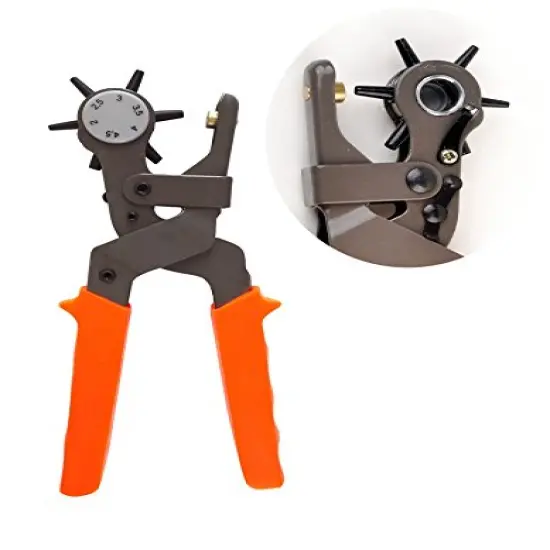 eZthings Professional Leather-Craft Punching Tool Revolving Punch Pliers Belt Leather Hole Puncher Professional Puncher {7}