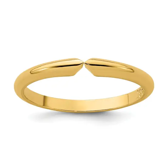 14K Gold 4 Prong Half Round Ring Shank {1}