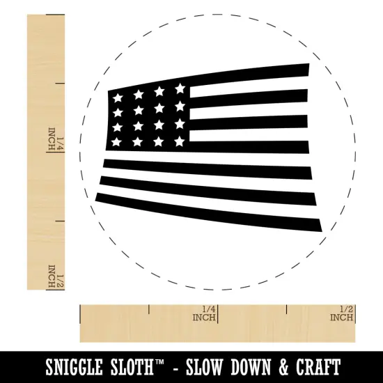USA United States of America Flag Fun Self-Inking Rubber Stamp for Stamping Crafting Planners Black {1}