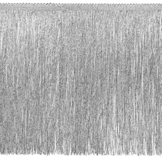 12" Metallic Chainette Fringe Trim Red {2}