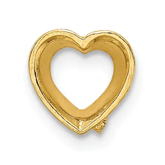 14K Gold Heart Bezel Setting (3.50 to 13.00mm) {2}
