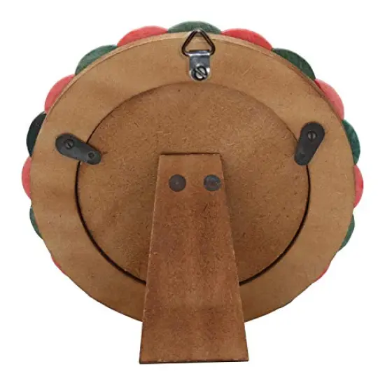 Handicrafts Home Photo Picture Frame - 4" x 4", Round Handmade Gift Photo Frames - Red & Green {3}