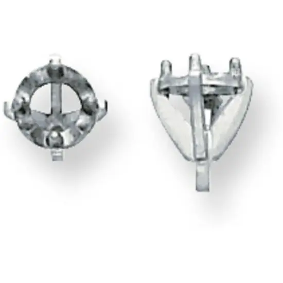 14K White Gold 4 Prong Round High Illusion Head 1.3mm {1}