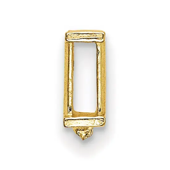 14K Gold Straight Baguette Setting 2.3mm 3.75 x 2.25mm {2}