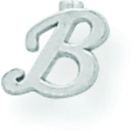 14K White Gold Letter B {1}