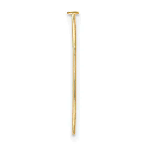 14K Gold Flat Headpin {1}