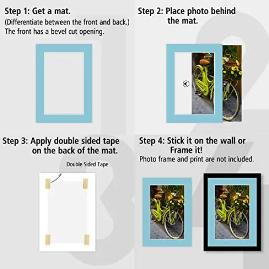 Pack of 25 Acid Free , Mix 5x7 Photo Mats Mattes Matting with White Core Bevel Cut for 4x6 Pictures in Premier {4}