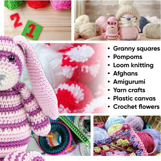 60*20g Acrylic Yarn Skeins - 2600 Yards of Soft Yarn for Crocheting, Knitting and Craft Projects {6}