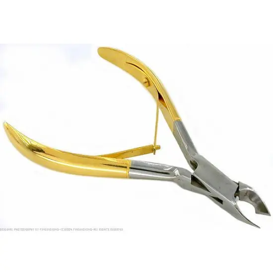 Stainless Steel Cuticle Nipper Double Spring Handle Manicure Nail Salon 4" {1}