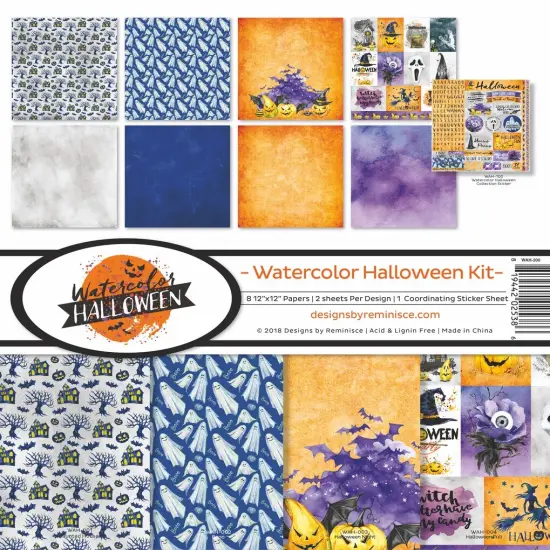 Reminisce Watercolor Halloween Collection Kit {1}