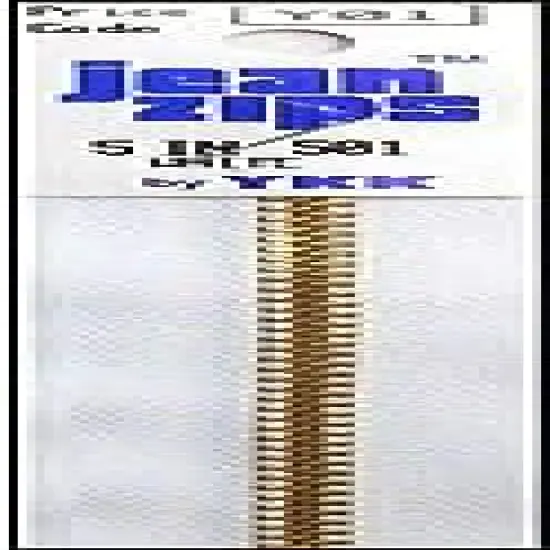 YKK Metal Jean Zipper, 5", White {1}