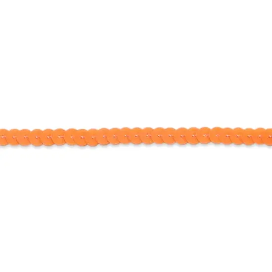 Slung Flat Sequin Trim - Tropic Green - 6mm - 72 Yard Spool Orange {1}