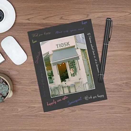 Pack of 10, Acid-Free Black Pre-Cut 11x14 Picture Mat for 8x10 Photo with White Core Bevel Cut Frame Mattes {4}