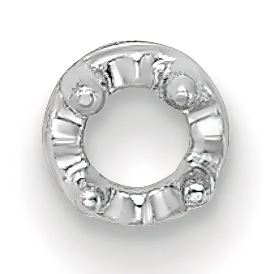 14K White Gold Round Top Setting 1.3mm {2}