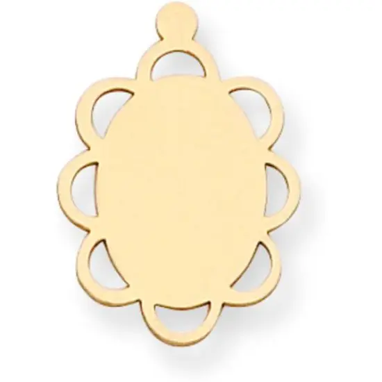 14K Gold Oval Stamping Disc {1}