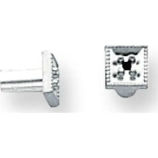 14K White Gold 0.01ct Square 2mm Tube Setting {1}