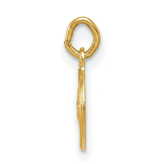 14K Yellow Gold Saint Christopher Medal Charm Jewelry 14mm 14mm x 8mm {4}