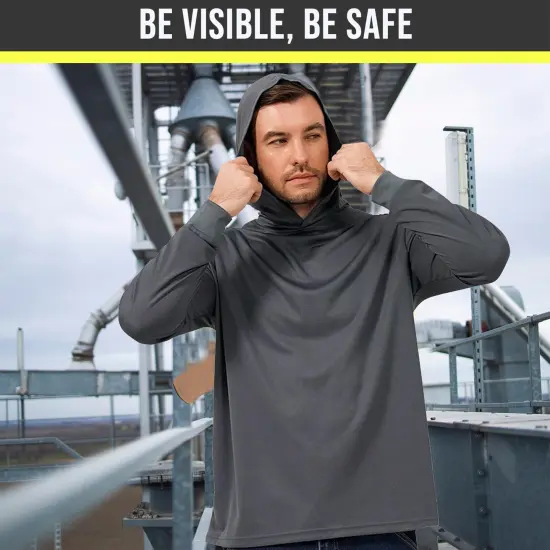 RADYAN&reg; Men's High Visibility Ultimate Cotton Heavyweight Construction Hoodies {5}