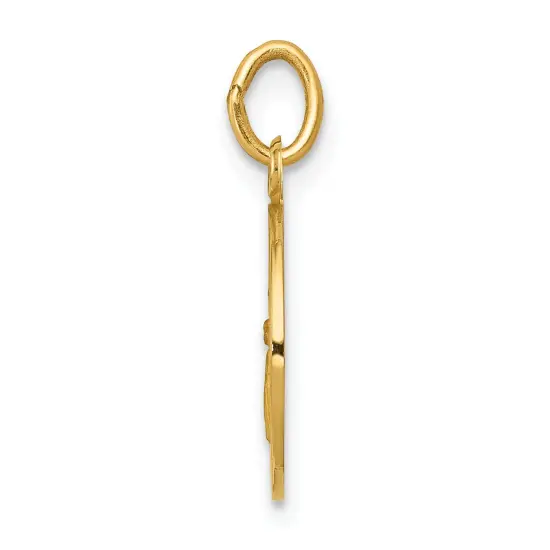 14K Yellow Gold Guardian Angel Charm Pendant Jewelry 17mm x 12mm {2}