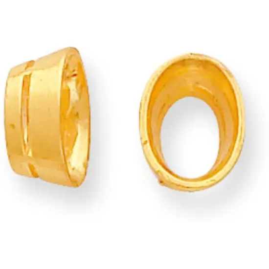 14K Gold Oval Tapered Bezel Setting 10x8mm {1}