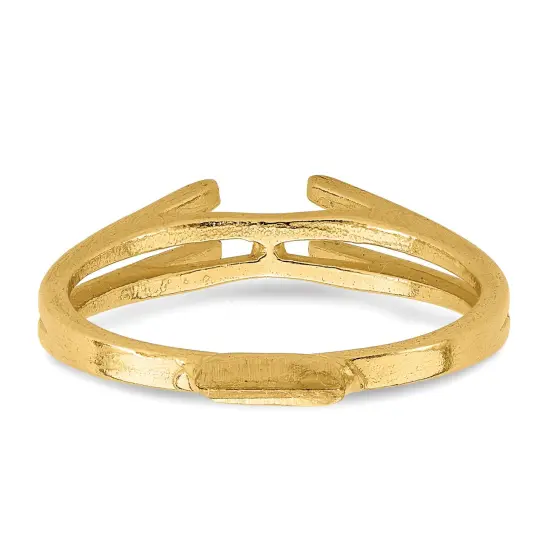 14K Gold Cast Airline Ring Shank {5}