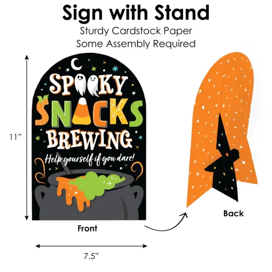 Big Dot of Happiness Jack-O'-Lantern Halloween - DIY Kids Halloween Party Trick or Treat Signs - Snack Bar Decorations Kit - 50 Pieces {6}