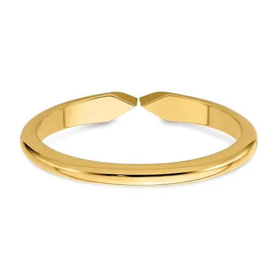 14K Gold 6 Prong Half Round Ring Shank {5}