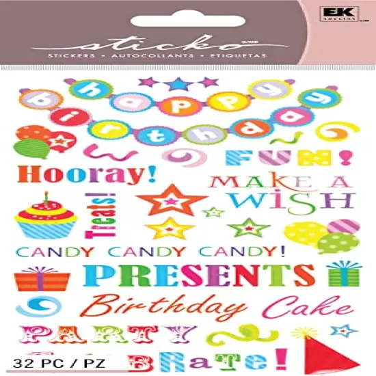 Sticko Birthday Phrases Stickers {1}