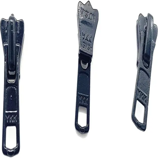 Zipper Repair Kit - #5 YKK Vislon Molded Jacket Black Zipper Sliders - Color: Black - Choose Your Quantity - Made in The United States (3) {1}