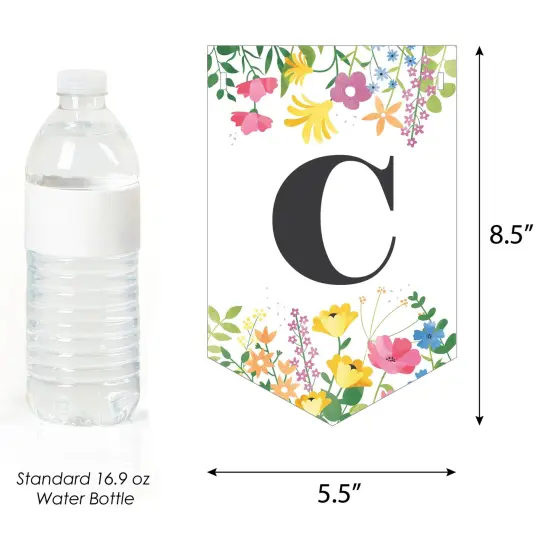 Big Dot of Happiness Wildflowers Bride - Boho Floral Bridal Shower and Wedding Party Bunting Banner - Party Decorations - Congrats Bride-To-Be {4}