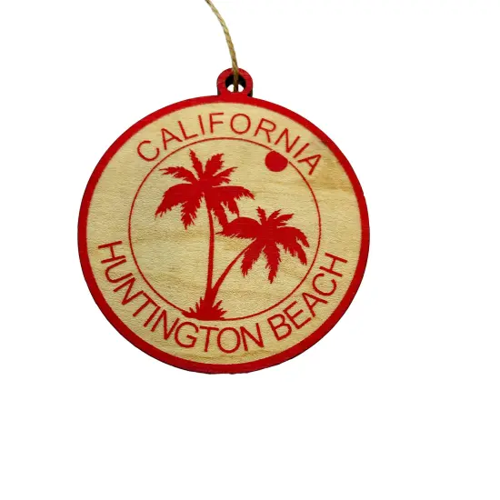 Ornament CUSTOM - Huntington Beach California BLACK {3}