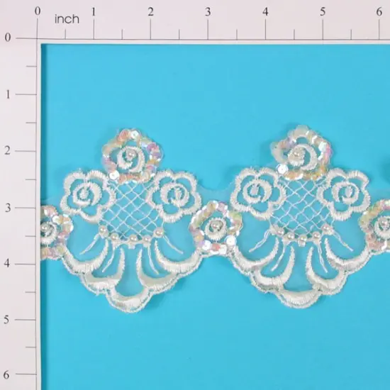 Vintage Rose Lattice Lace Trim {2}