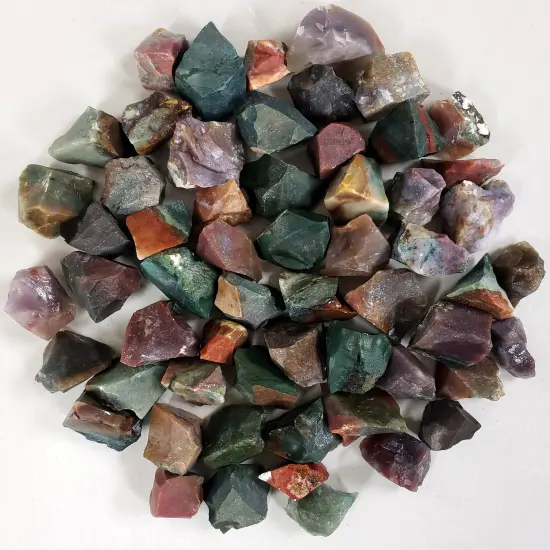 Raw Bloodstone Crystals from India - Bulk Rough Stones {3}